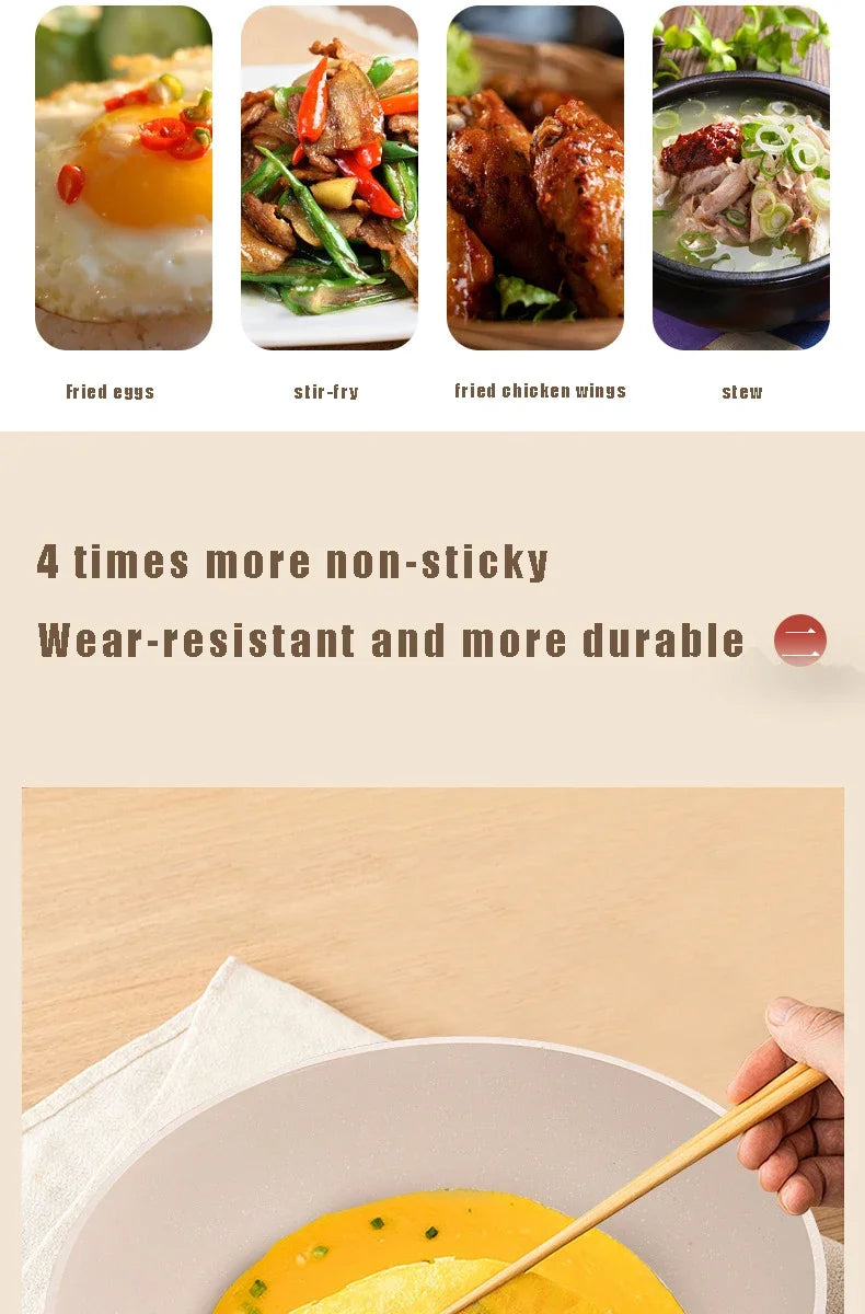 Non-Stick Pan Saucepan Frying Pan Wok Pan Home Steak Skillet Pancake Fried Induction Cooker Gas Stove Special Kitchen Cookware