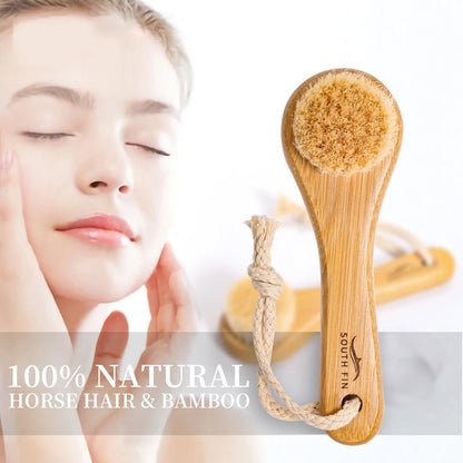 Premium Bamboo Facial Cleansing Brush – Soft Natural Horsehair for Deep Skin Cleaning & Massage by SAMA Homes - Sustainable Living (View 2)