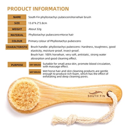 Premium Bamboo Facial Cleansing Brush – Soft Natural Horsehair for Deep Skin Cleaning & Massage by SAMA Homes - Sustainable Living (View 6)