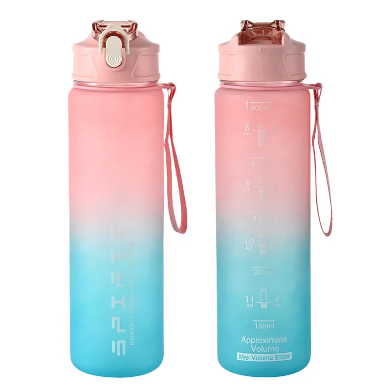 1PCS 800ML Large Capacity Sports Water Bottle Leak Proof Colorful Plastic Cup Drinking Outdoor Travel Portable Gym Fitness Jugs - Image 11