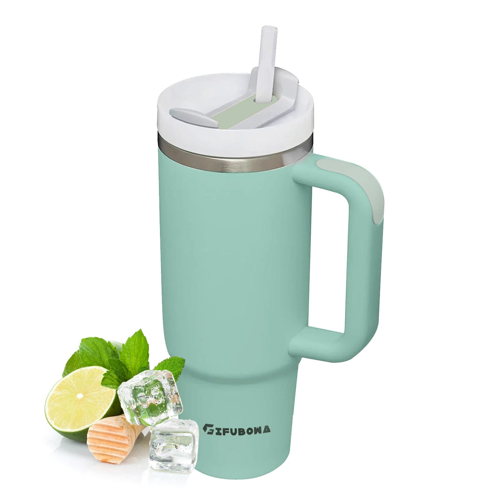 40oz Stainless Steel Insulated Water Bottle with Straw & Handle – Vacuum Flask Travel Coffee Tumbler, Hot & Cold Thermal Mug (1200ml) - Image 13