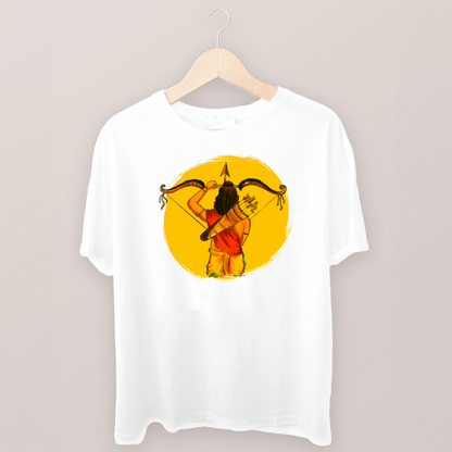 Lord Ram with Bow Printed 100% cotton Oversized T-shirt - Sama Homes