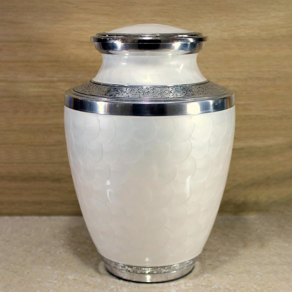 White Enamel Tasty Urn