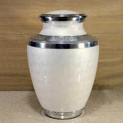 White Enamel Tasty Urn