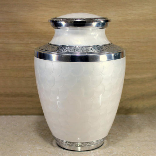 White Enamel Tasty Urn