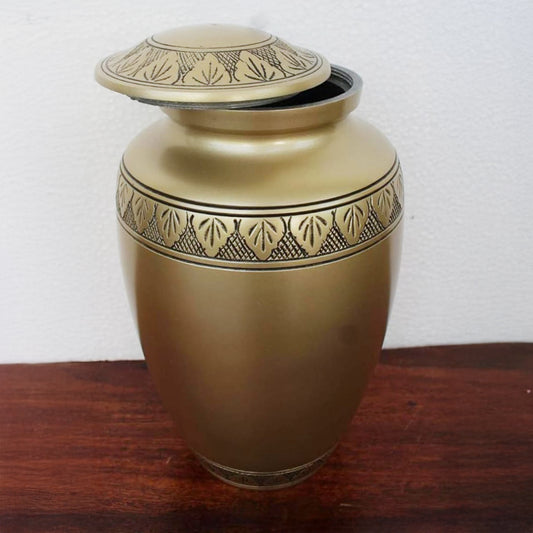 Brass Pan Urn with Classic Design