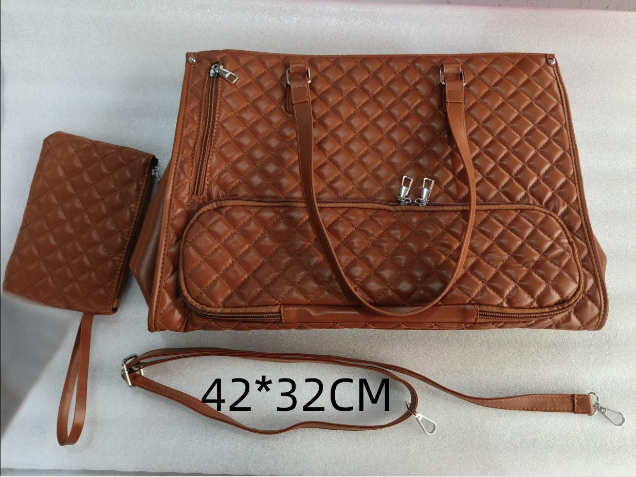 Fashionable Lunch Tote Bag Women's Thermal Insulation Lunch Box Leak-proof Crossbody Computer Storage Bag Quilted Large Capacity Handbag With Purse – Image 8 - Image 8