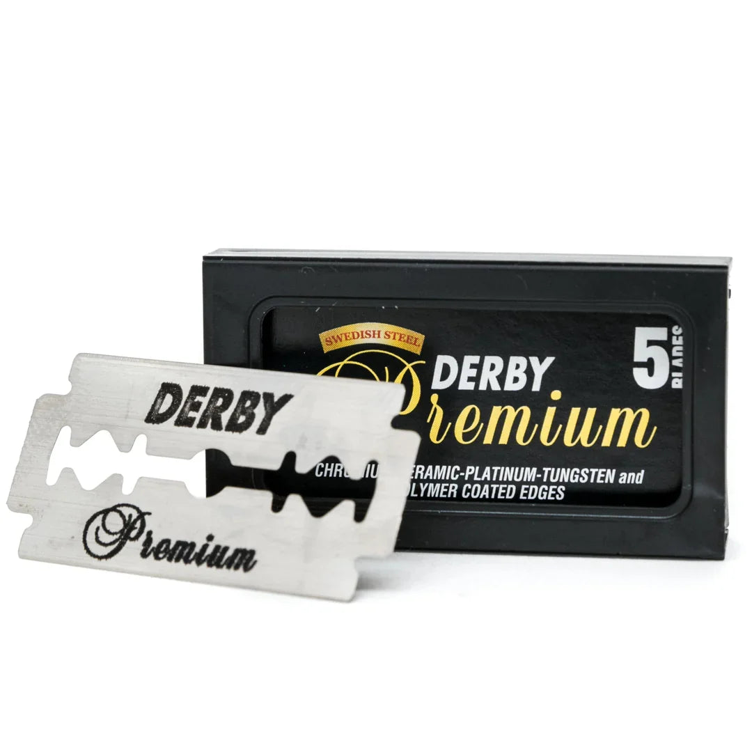 Derby Premium Double Edge Blades - 5 blades (1 pack each with 5 blades) by Derby - Razor Blades