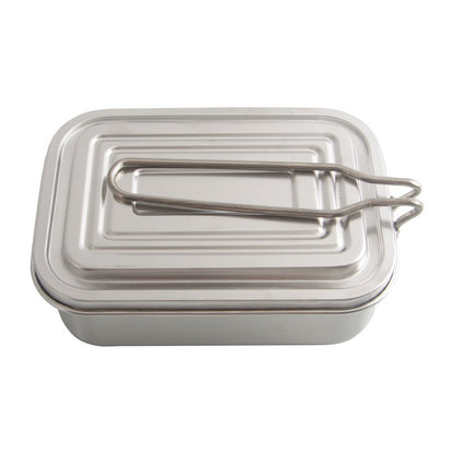 Outdoor Camping Stainless Steel Lunch Box Picnic Tableware Set