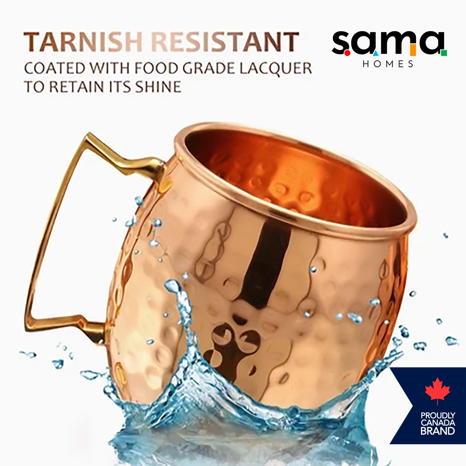 Premium Hammered Moscow Mule Copper Barrel Mug – Perfect Barware Gift | Available in Sets of 6, 8, 12 | Handmade for Cocktail Lovers - Sama Homes