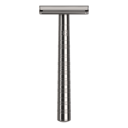 Henson Ti22 Grade 5 Titanium Safety Razor in Raw Grey Finish - The ultimate heirloom shaving tool for sensitive skin.