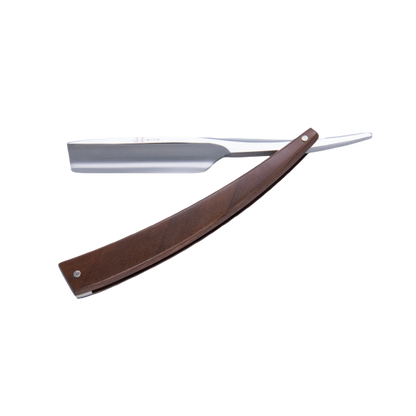 DV-8009141, Dovo Straight Razor EDO, 5/8”, carbon, 1/1 full hollow, Ultra compressed walnut wood by Dovo - Straight Razor