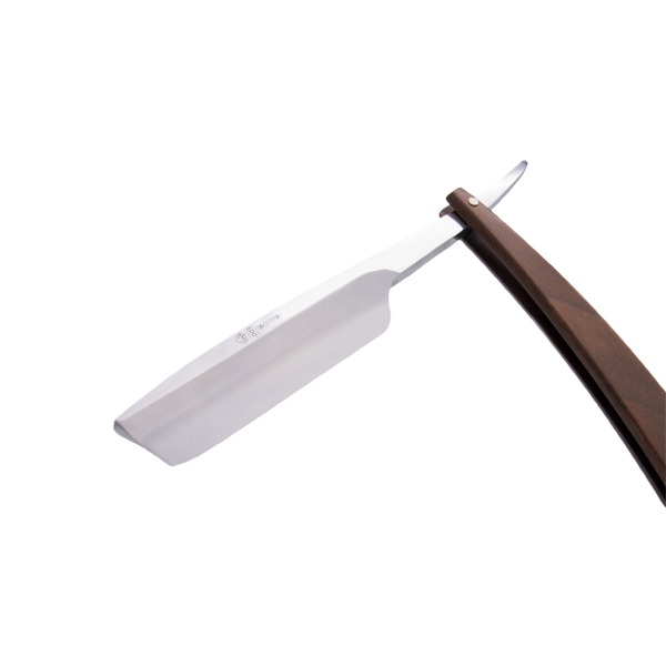 DV-8009141, Dovo Straight Razor EDO, 5/8”, carbon, 1/1 full hollow, Ultra compressed walnut wood by Dovo - Straight Razor (View 2)