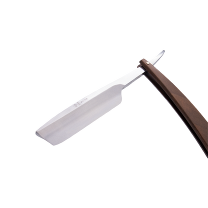 DV-8009141, Dovo Straight Razor EDO, 5/8”, carbon, 1/1 full hollow, Ultra compressed walnut wood by Dovo - Straight Razor (View 2)