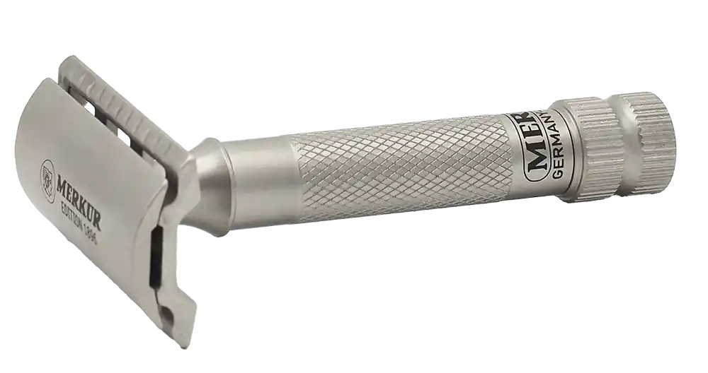 Merkur 34-INOX 3-Piece DE Safety Razor, Closed Comb, Standard Handle, Stainless Steel - Image 2