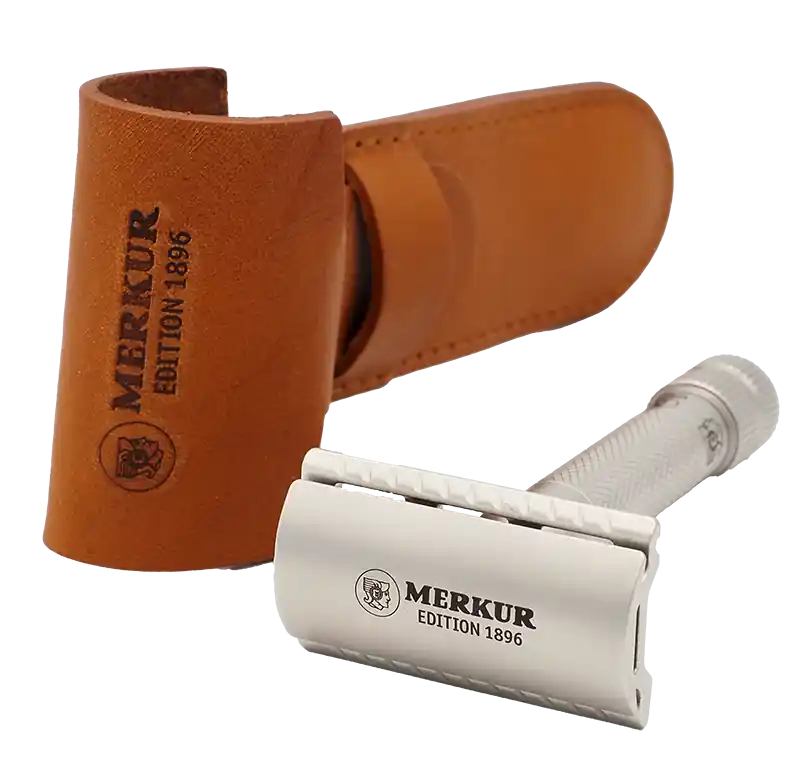 Merkur 34-INOX 3-Piece DE Safety Razor, Closed Comb, Standard Handle, Stainless Steel - Image 3