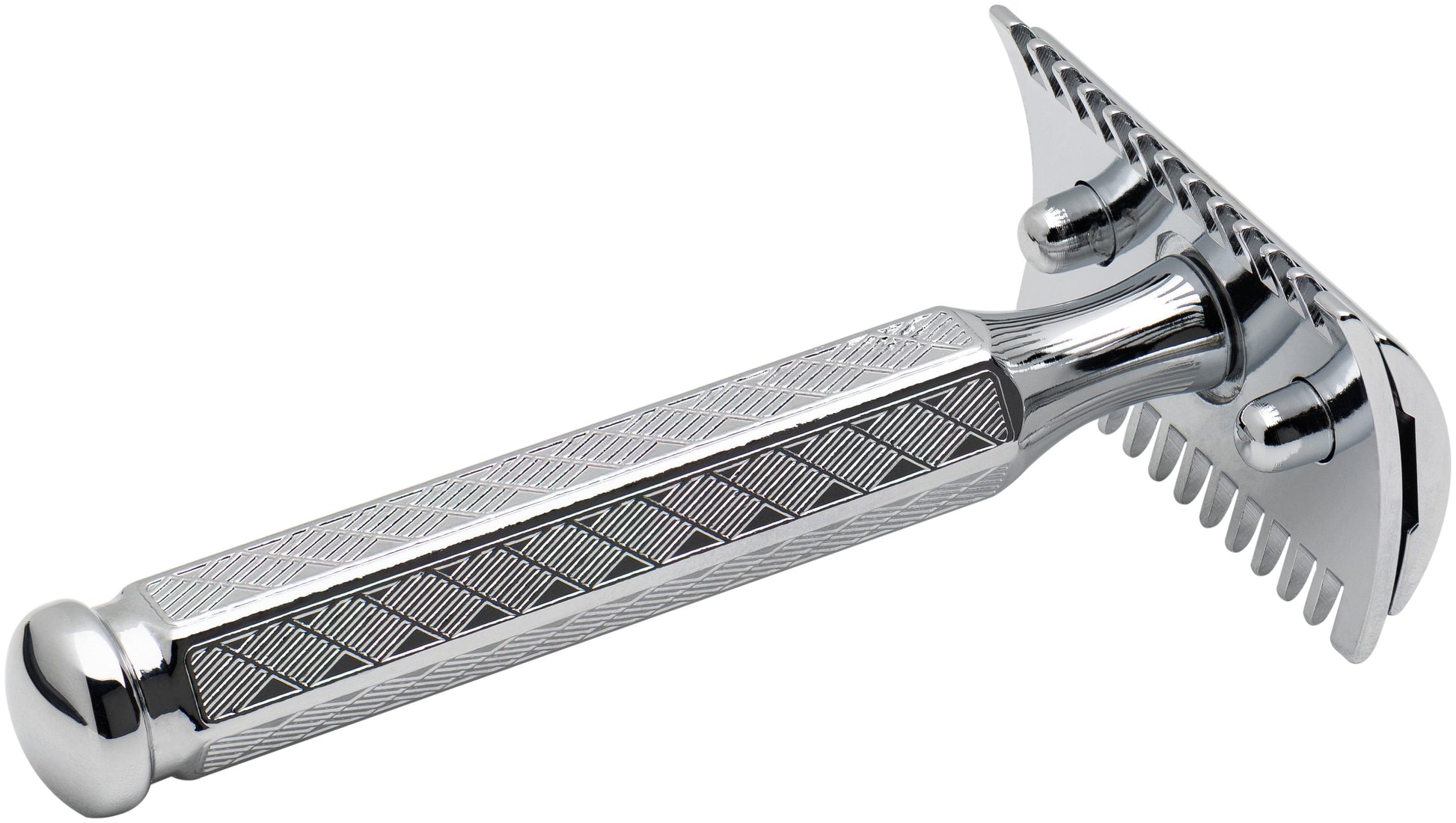 Merkur 41C 3-Piece DE Safety Razor, Open Comb, Classic 1906 Etched Handle, Chrome by Merkur - Double Edge Safety Razors (View 3)