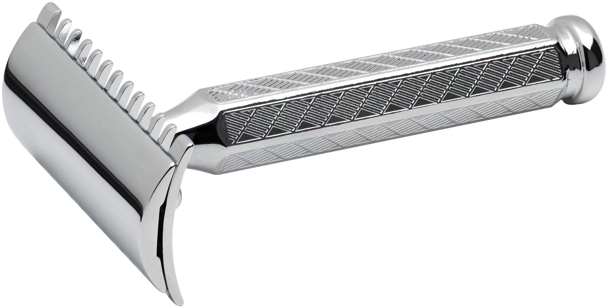 Merkur 41C 3-Piece DE Safety Razor, Open Comb, Classic 1906 Etched Handle, Chrome by Merkur - Double Edge Safety Razors