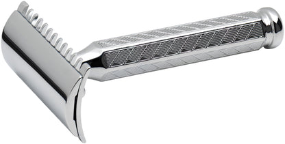 Merkur 41C 3-Piece DE Safety Razor, Open Comb, Classic 1906 Etched Handle, Chrome by Merkur - Double Edge Safety Razors