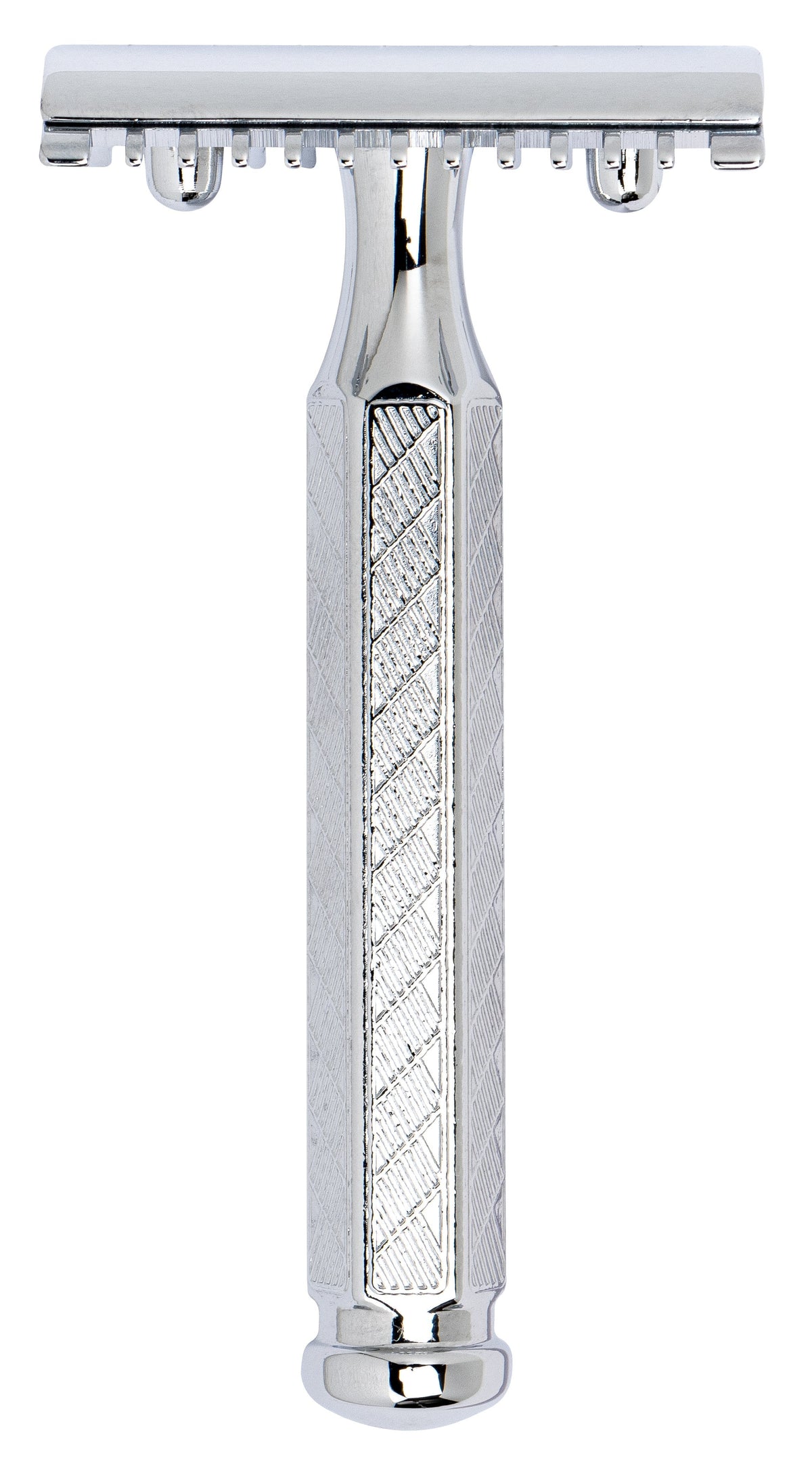 Merkur 41C 3-Piece DE Safety Razor, Open Comb, Classic 1906 Etched Handle, Chrome