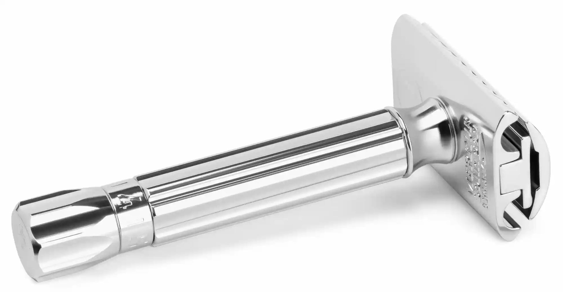 Merkur Progress Adjustable Double Edge Safety Razor Safety Razor, Short Handle, Bright Chrome by Merkur - Double Edge Safety Razors