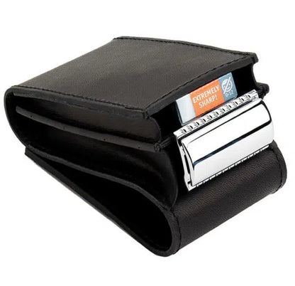 Merkur Leather Case empty for Razor and 10 Blades, Black by Merkur - Razor Accessories (View 2)