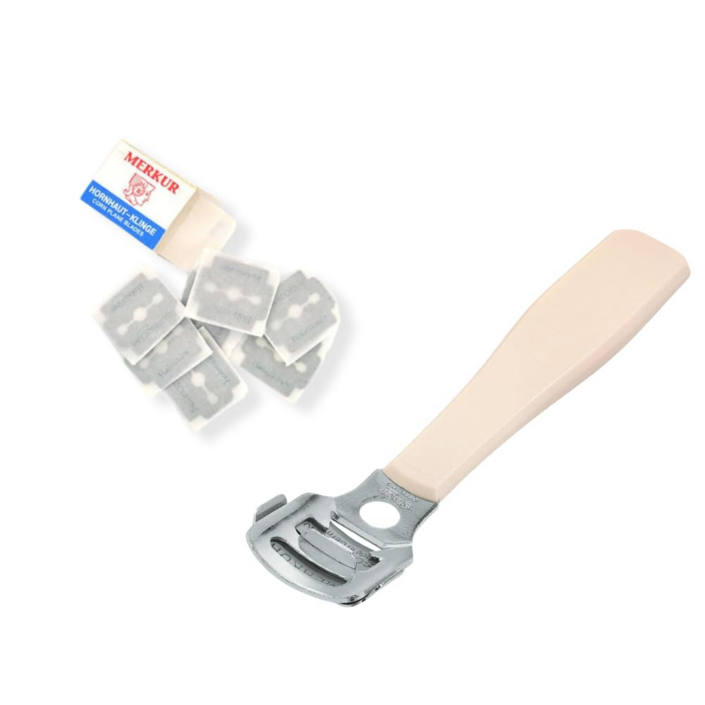 Merkur Corn Razor with White Plastic Handle