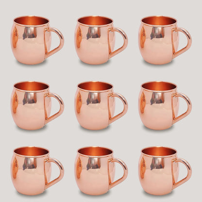 Moscow Mule Copper Mugs Plain Design| Barware | Available Set of - 4, 8, 12