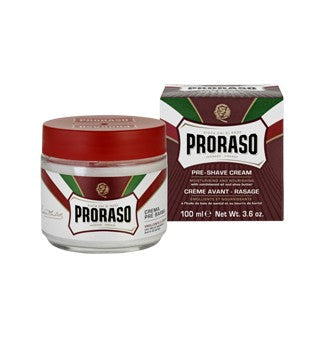 Proraso Pre-Shave Cream Sandalwood and Shea Butter 100ml Red