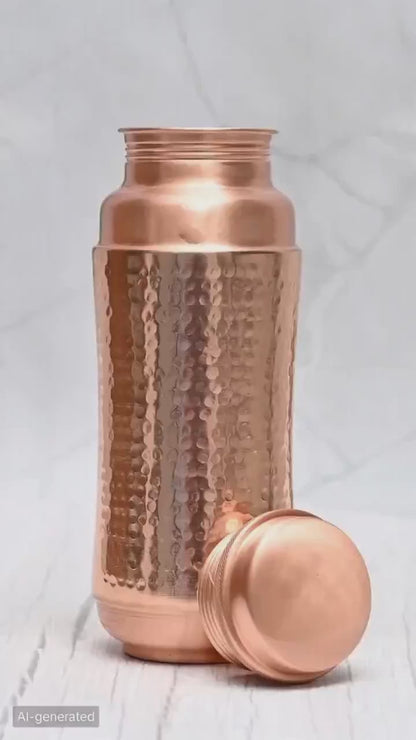 Pure Copper Water Bottle 1300ML | Jumbo Ayurvedic Vessel | Sama Homes by SAMA Homes - Copper Bottle (View 2)