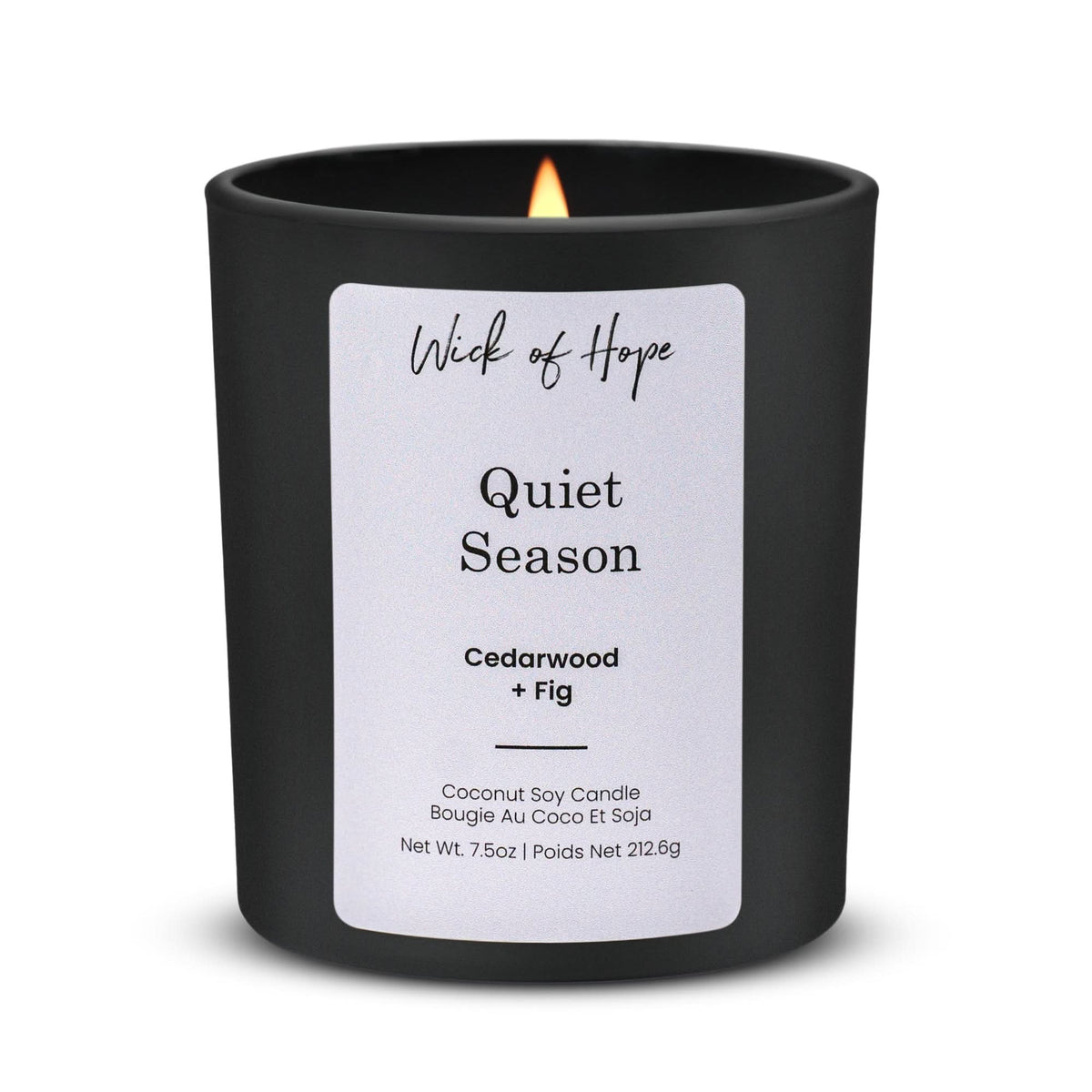 Quiet Season Candle | Cedarwood + Fig by Wick of Hope - Full Size Candle