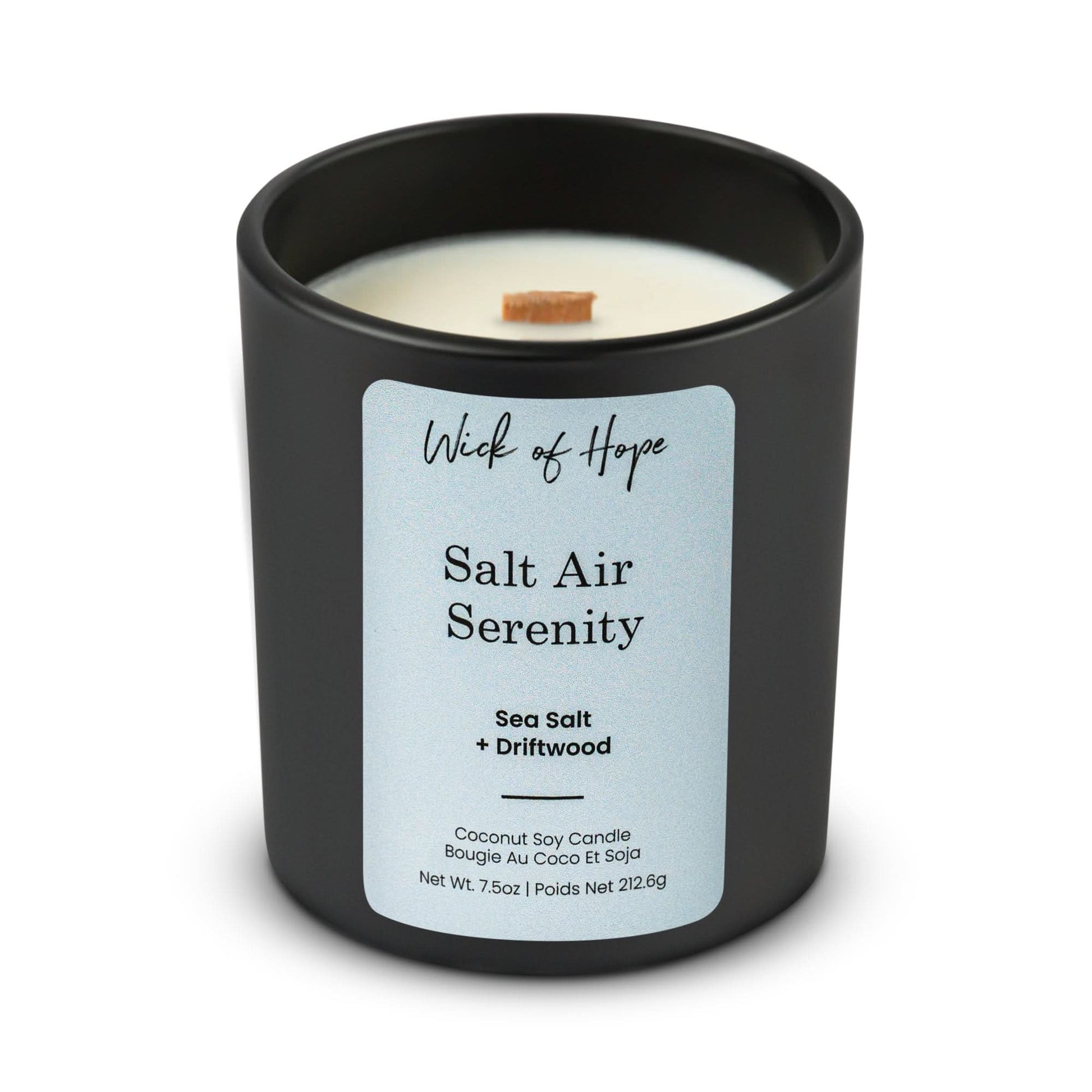 Salt Air Serenity Candle | Sea Salt + Driftwood by Wick of Hope - Full Size Candle (View 3)
