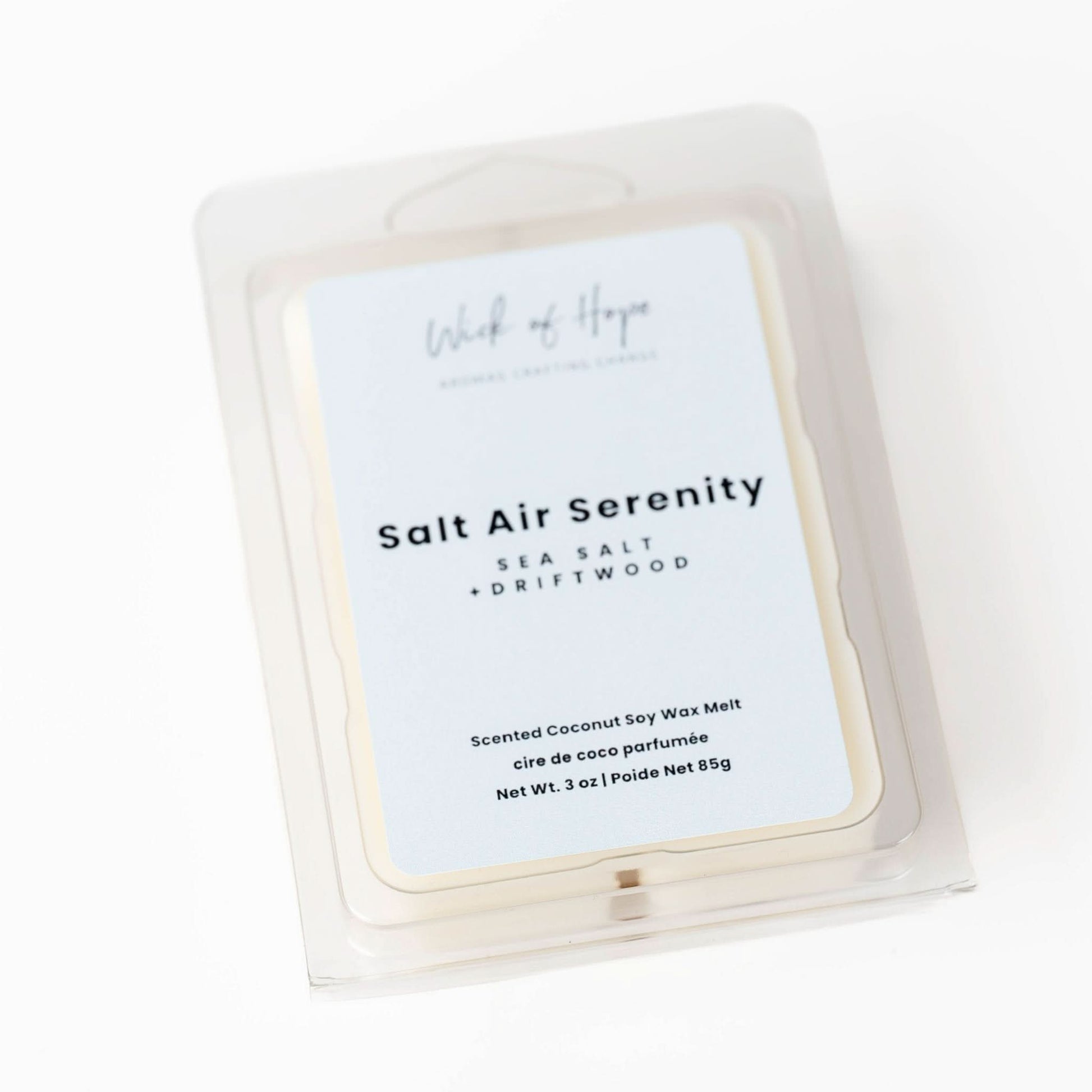 Salt Air Serenity Wax Melt | Sea Salt + Driftwood by Wick of Hope - Wax Melt (View 3)