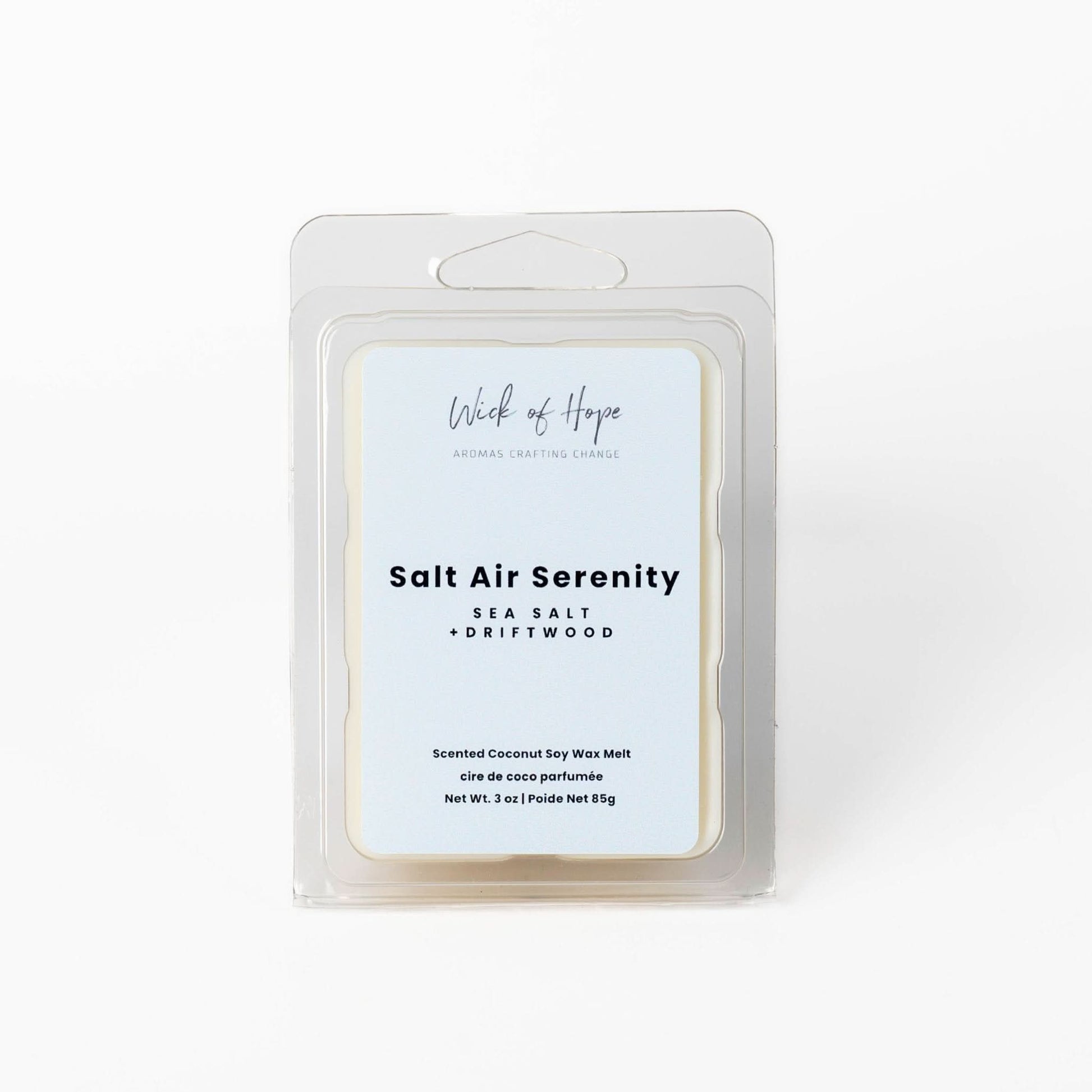 Salt Air Serenity Wax Melt | Sea Salt + Driftwood by Wick of Hope - Wax Melt