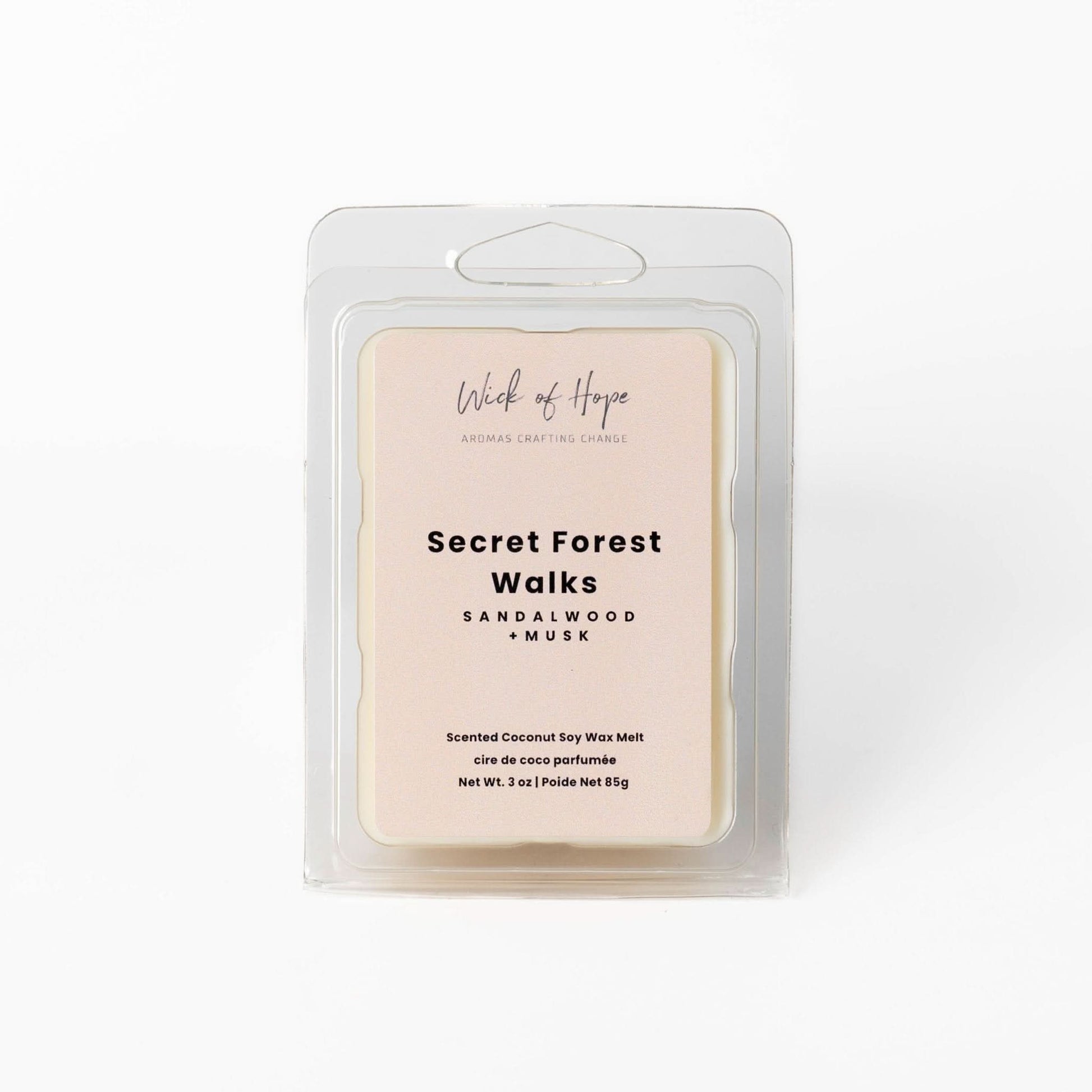 Secret Forest Walks Wax Melt | Sandalwood +  Musk by Wick of Hope - Wax Melt