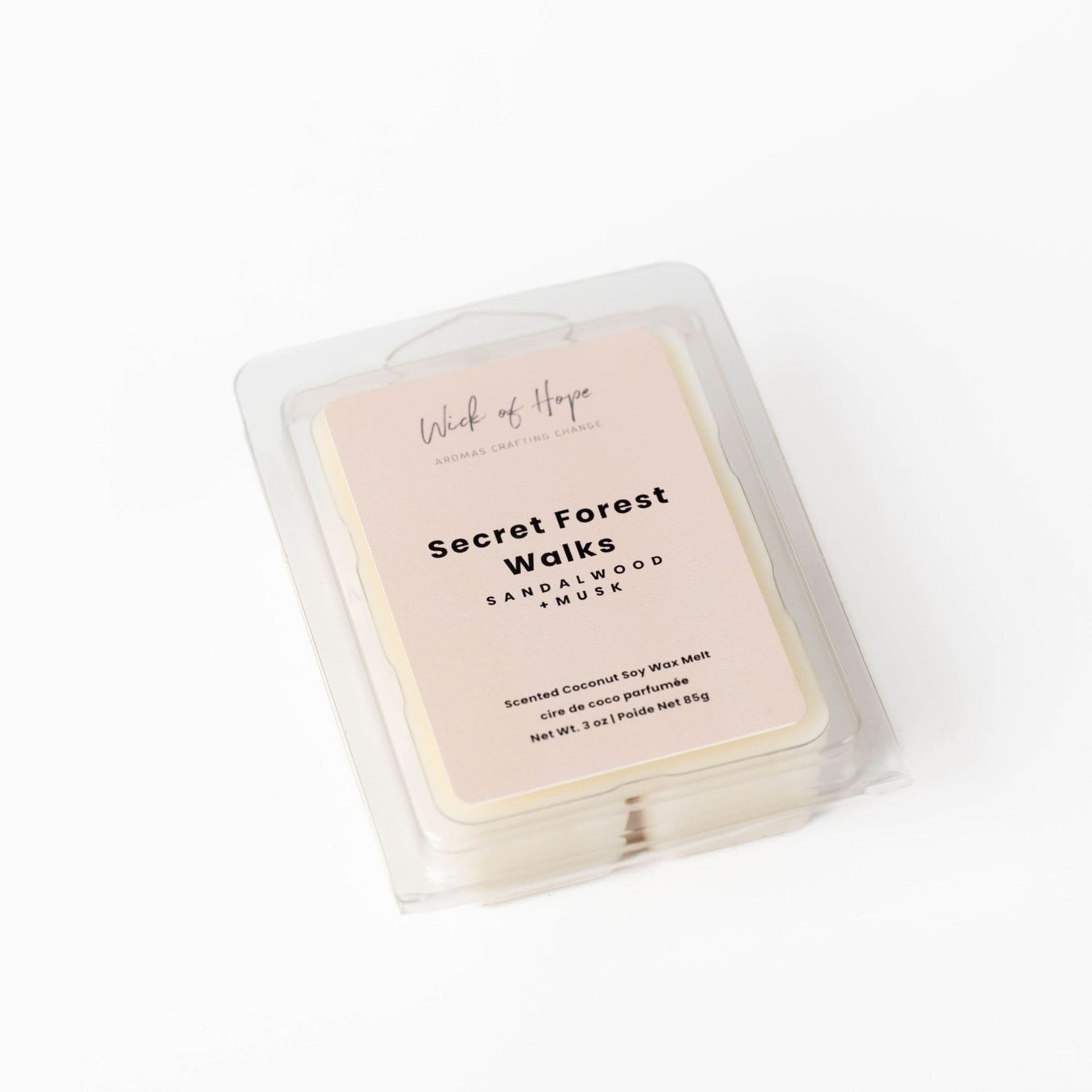 Secret Forest Walks Wax Melt | Sandalwood +  Musk by Wick of Hope - Wax Melt (View 3)