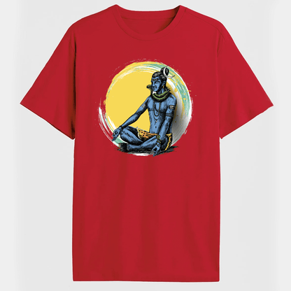 Lord Shiva Meditation Printed 100% cotton Oversized T-shirt - Sama Homes