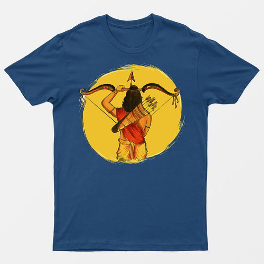 Lord Ram with bow Printed 100% cotton T-shirt - Sama Homes