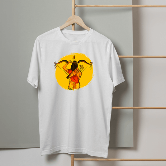 Lord Ram with Bow Printed 100% cotton Oversized T-shirt - Sama Homes