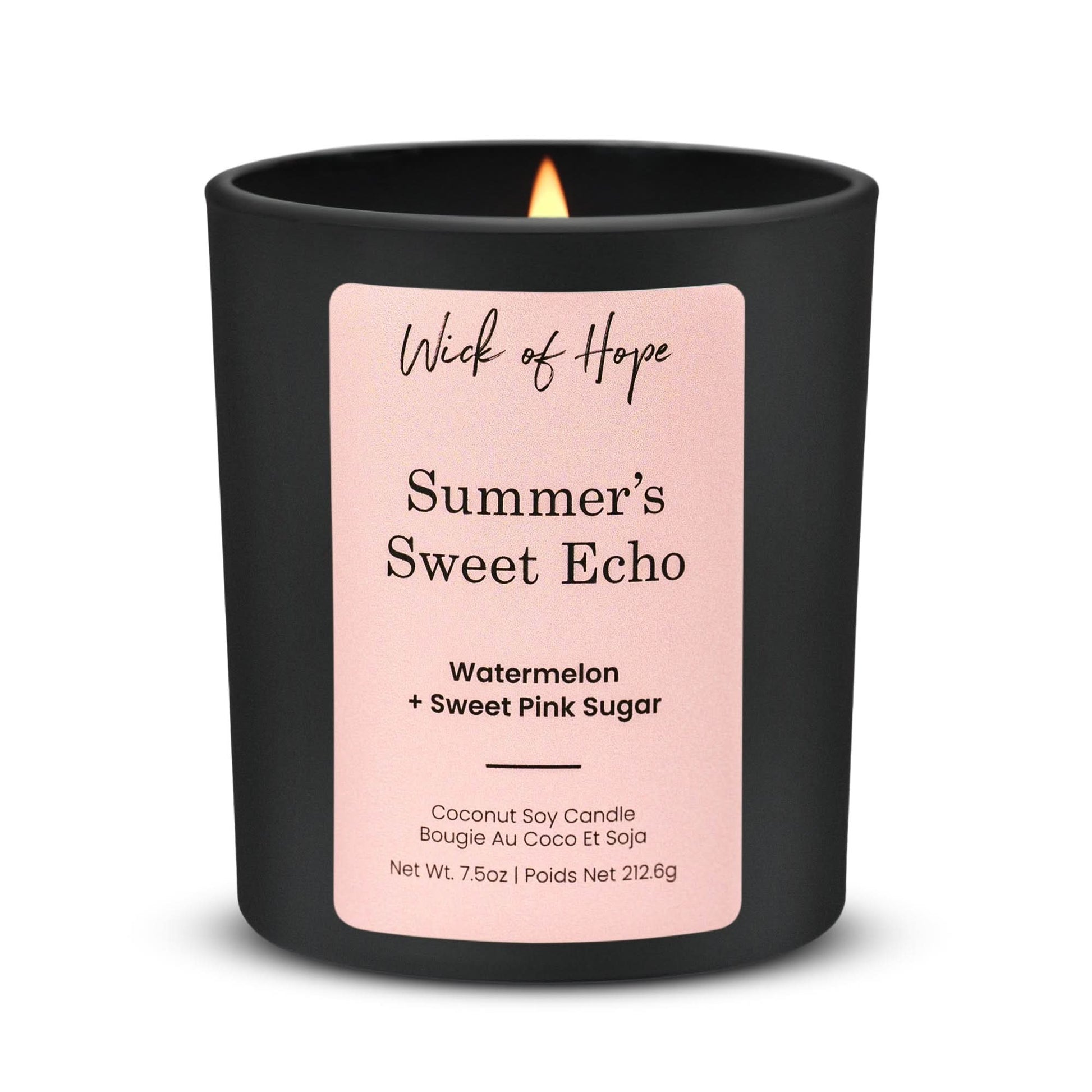 Summer’s Sweet Echo Candle | Watermelon + Sweet Pink Sugar by Wick of Hope - Full Size Candle