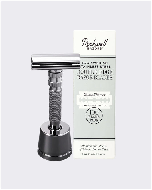 The Rockwell T2 2-Year Shave Kit | Fluid-Dial Razor & Blade Supply