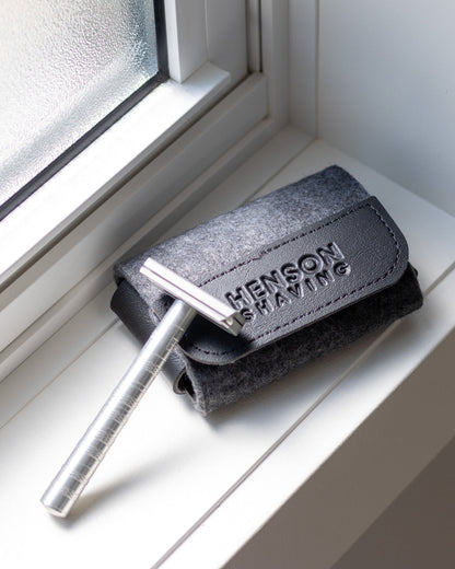 Henson Travel Case – Premium Merino Wool & Vegan Leather Razor Case – Image 2