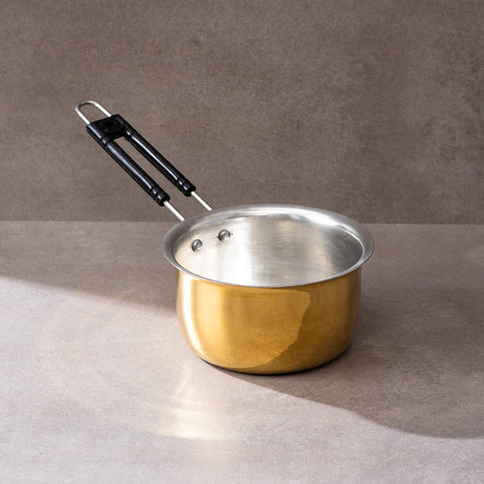 Handcrafted Brass Saucepan – Sustainable & Durable Cookware for Traditional Cooking - Sama Homes