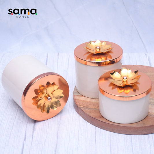 Exclusive Dryfruits Jar Containers for Home & Kitchen Storage Box Set of 3 - Sama Homes