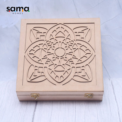 Exclusive Rose Gold Pooja Thali Set with Royal Wooden Gifting Box. - Sama Homes