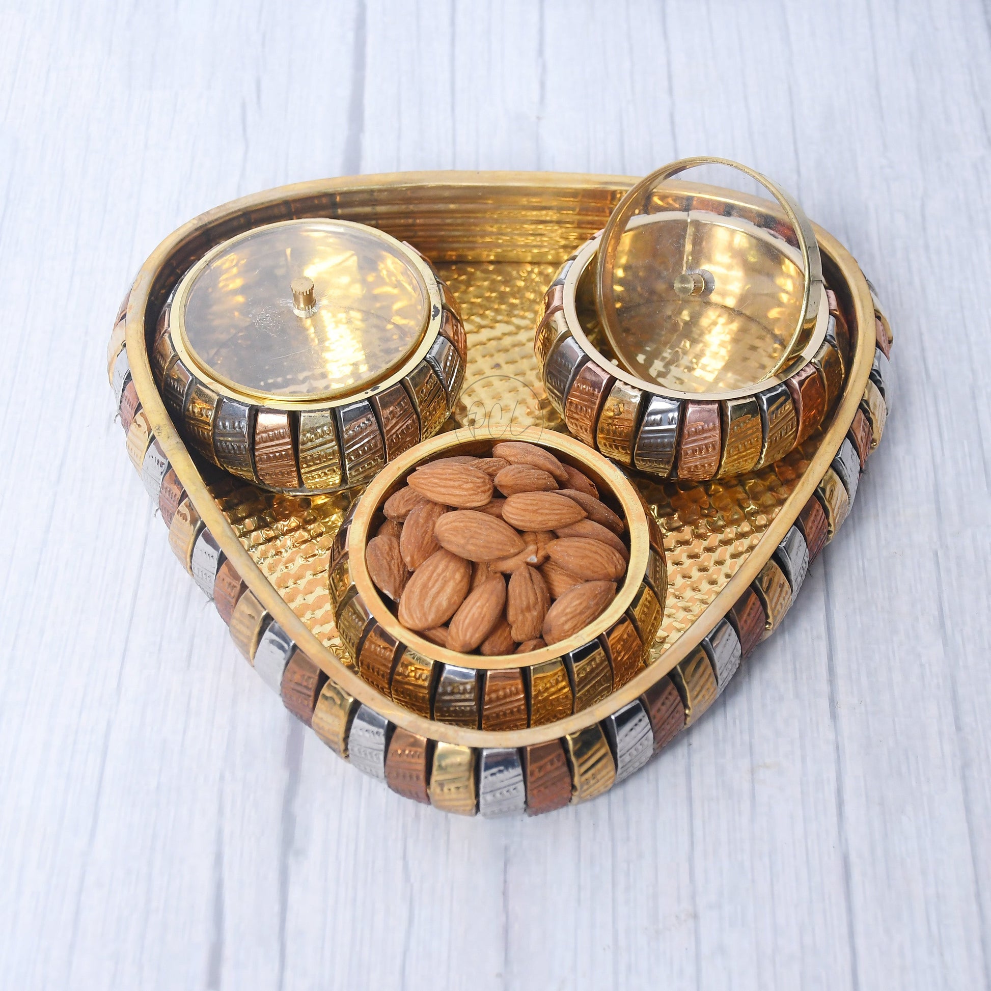 Multipurpose Brass Supari Set Decorative Box Container Set of 4 - Sama Homes - Image 2