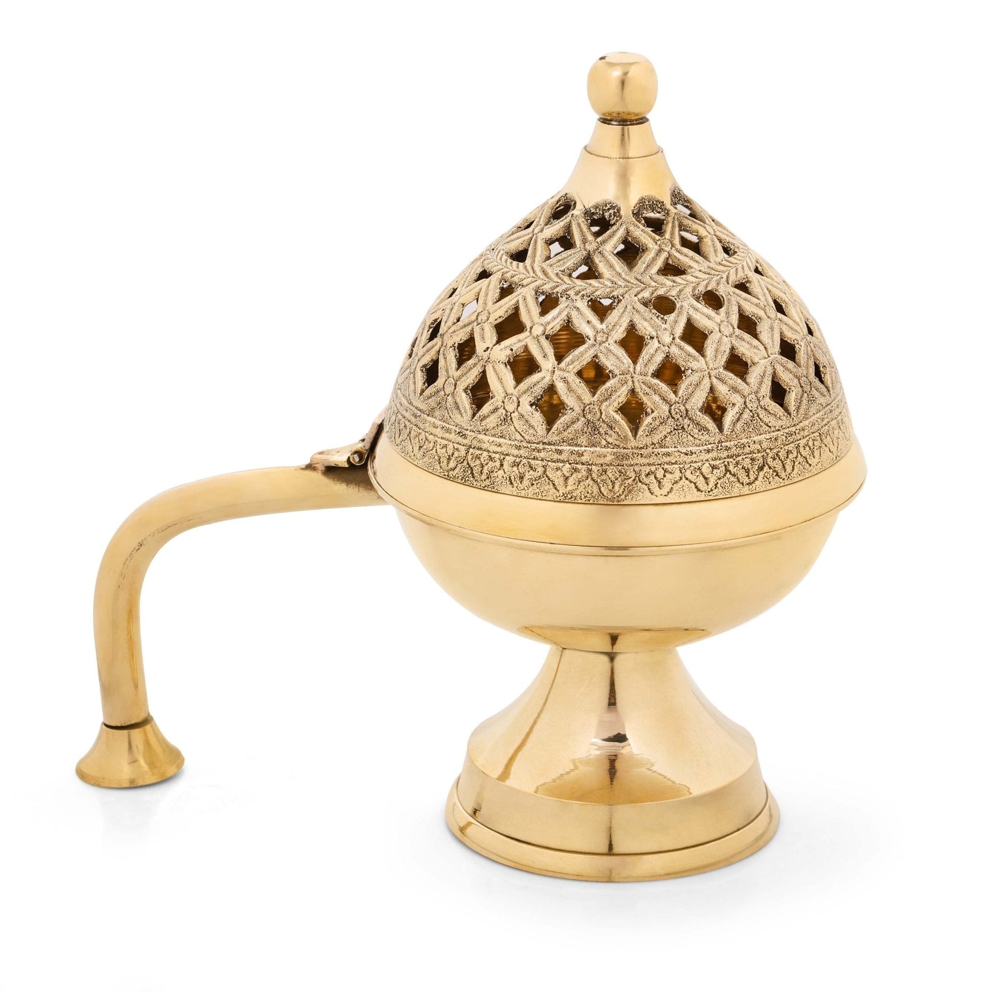 Handcrafted Brass Dhupdaan | Traditional Incense Holder for Spiritual Rituals & Home Decor | Ethnic Aroma Diffuser - Sama Homes
