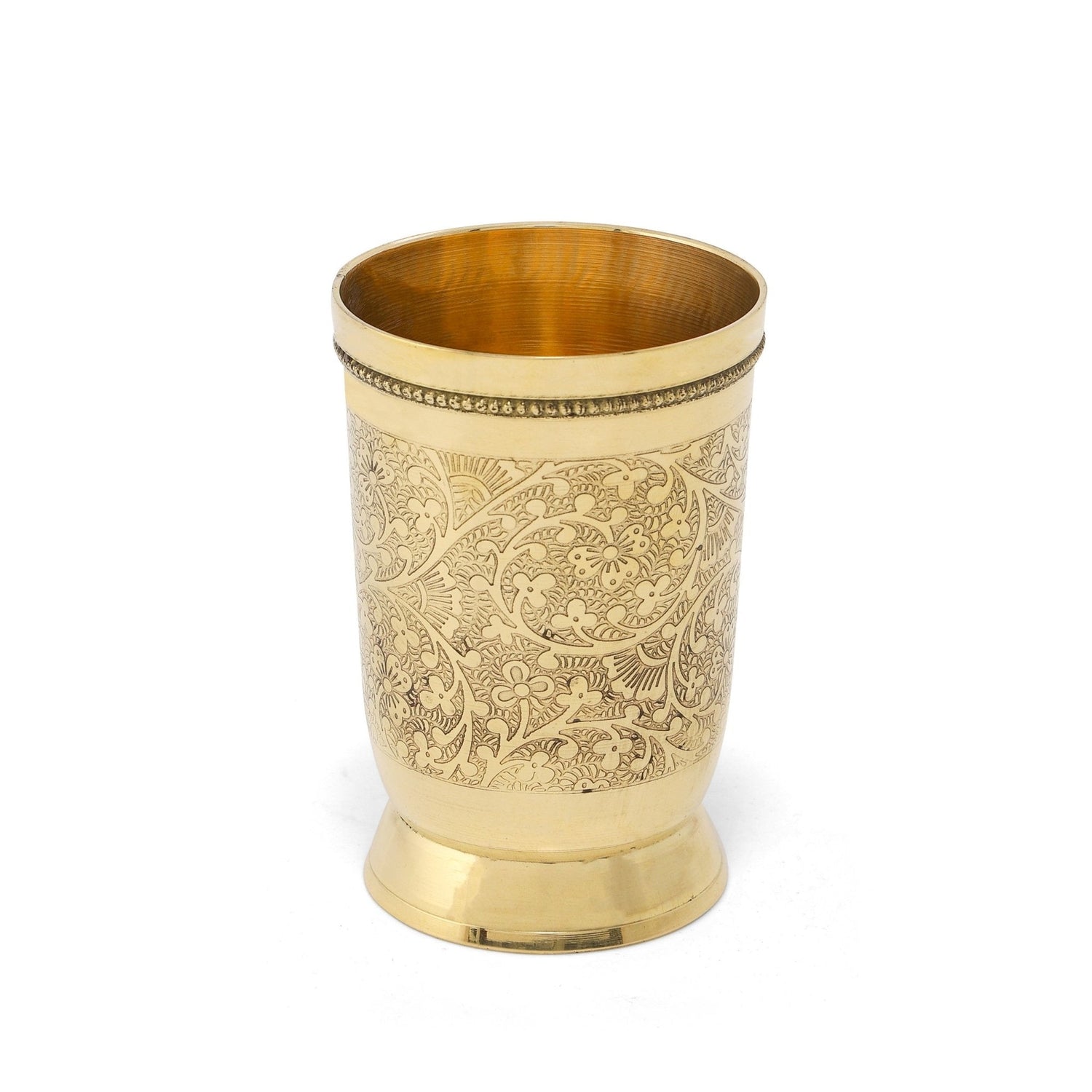 Handcrafted Brass Drinking Glass | Vintage Style Copperware | Eco-Friendly Barware for Home and Events - Sama Homes
