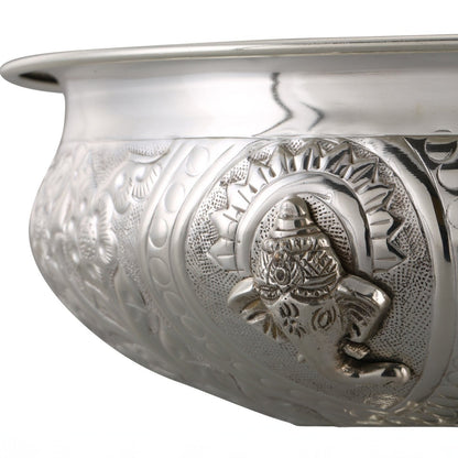 Brass Ganesh Urli with Velvet Box - Sama Homes