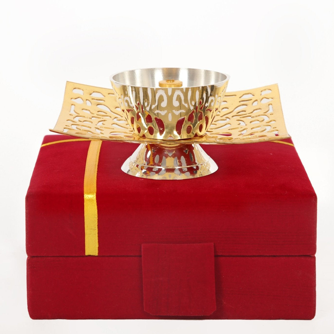 Brass Jaali Oil Lamp [Deepak] - Sama Homes